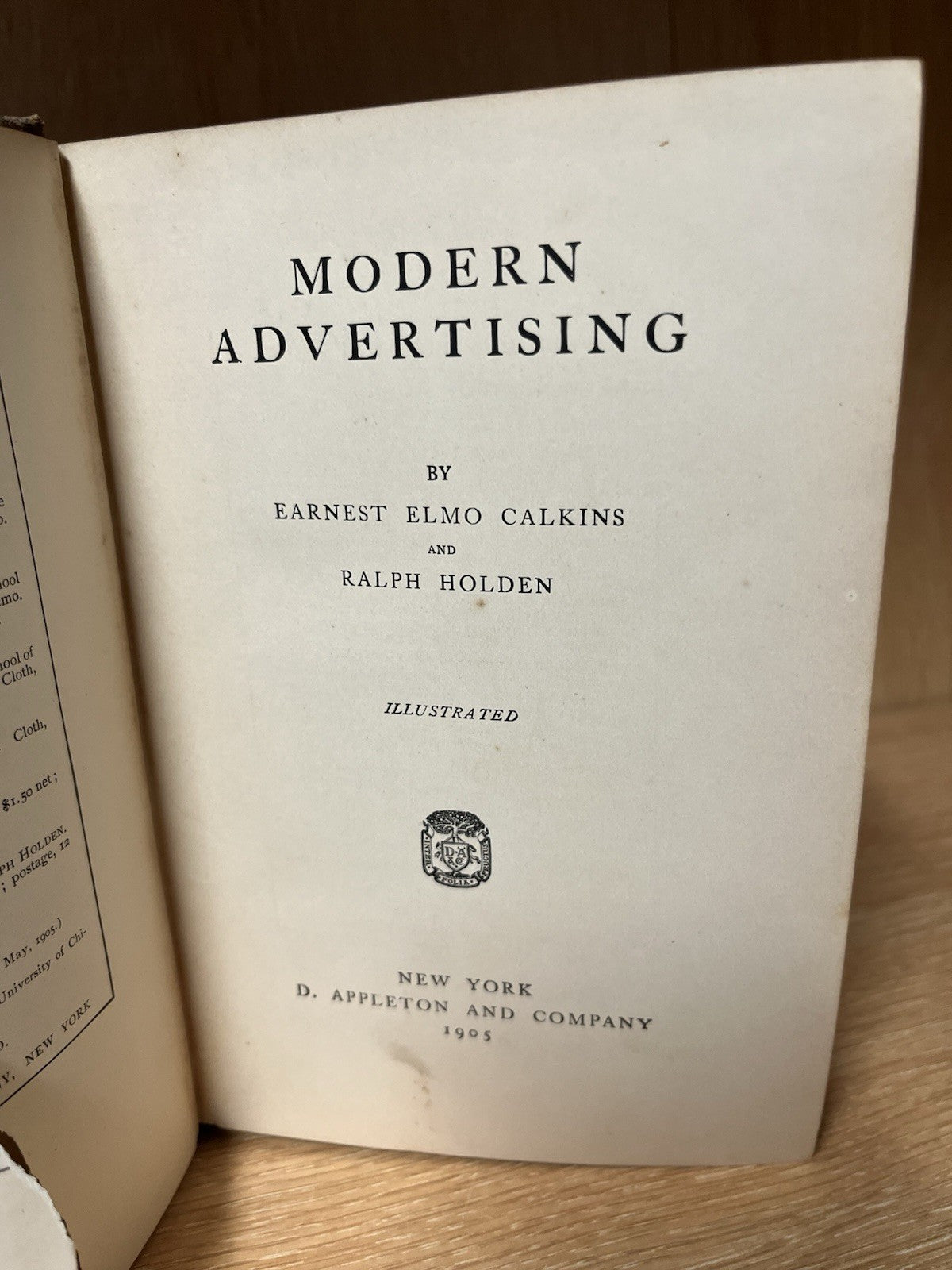 Modern Advertising Calkins Holden. 1st Ed. Illus. 1905