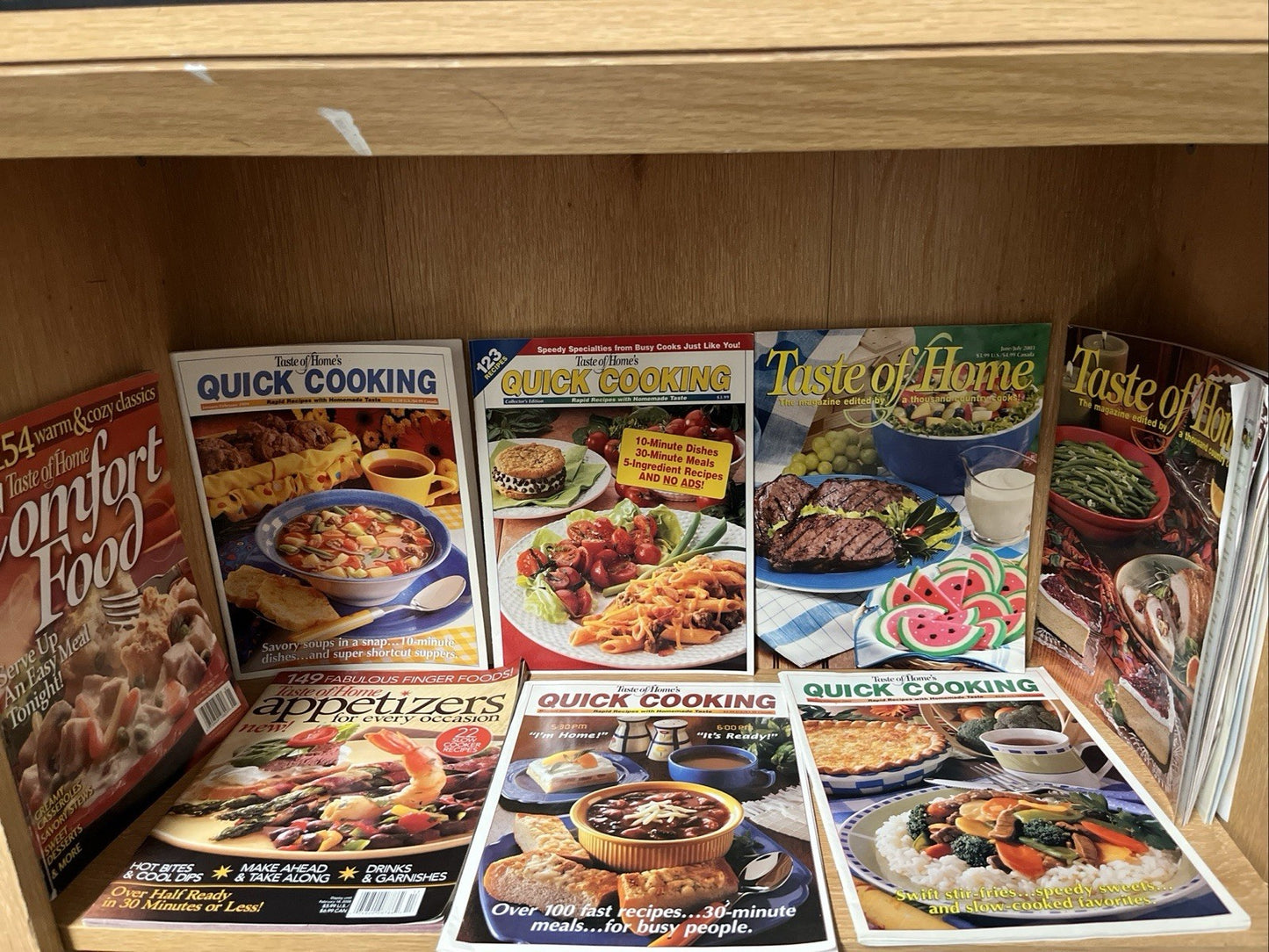 Lot of 4 Taste of Home Quick Cooking & Eating Well Magazine Back Issues