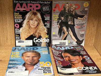 Lot of 4   AARP Magazine Back Issues 2005-2007 /Mar/Apr/July/Agust/Sept/Oct/Nov