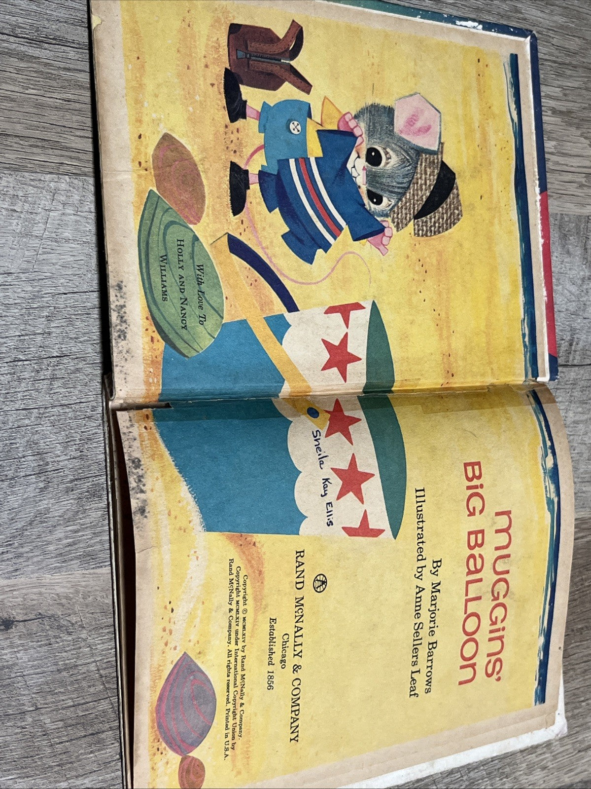 MUGGINS' BIG BALLOON RAND MCNALLY BOOK 1st Edition 1856 MARJORIE BARROWS
