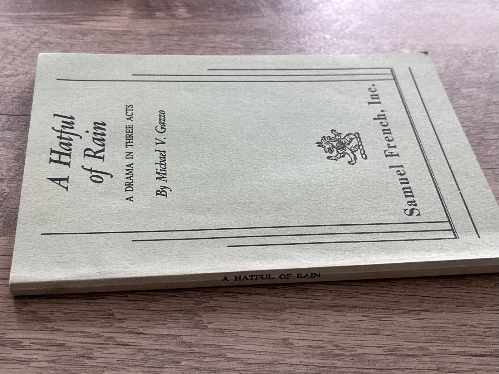 A Hatful of Rain Michael V. Gazzo ~ Acting Edition ~ Script Play ~ 1984
