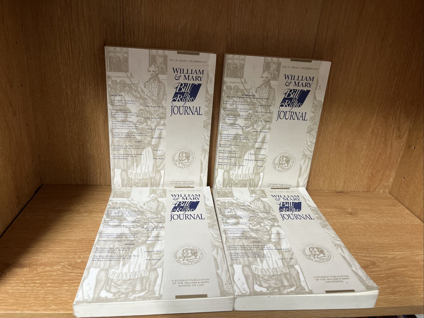 William & Mary Bill of Rights Journal Volume 21, Issue 2 & 4, Vol. 20 Issue 1 &2