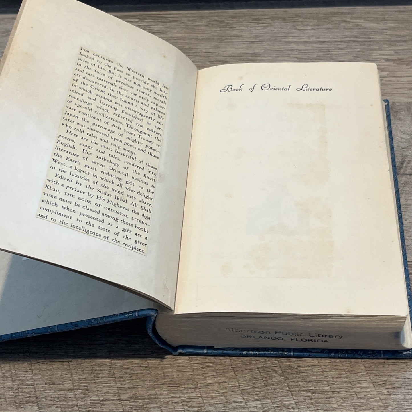 The Book of Oriental Literature - Edited by The Sirdar Ikbal Ali Shah 1938