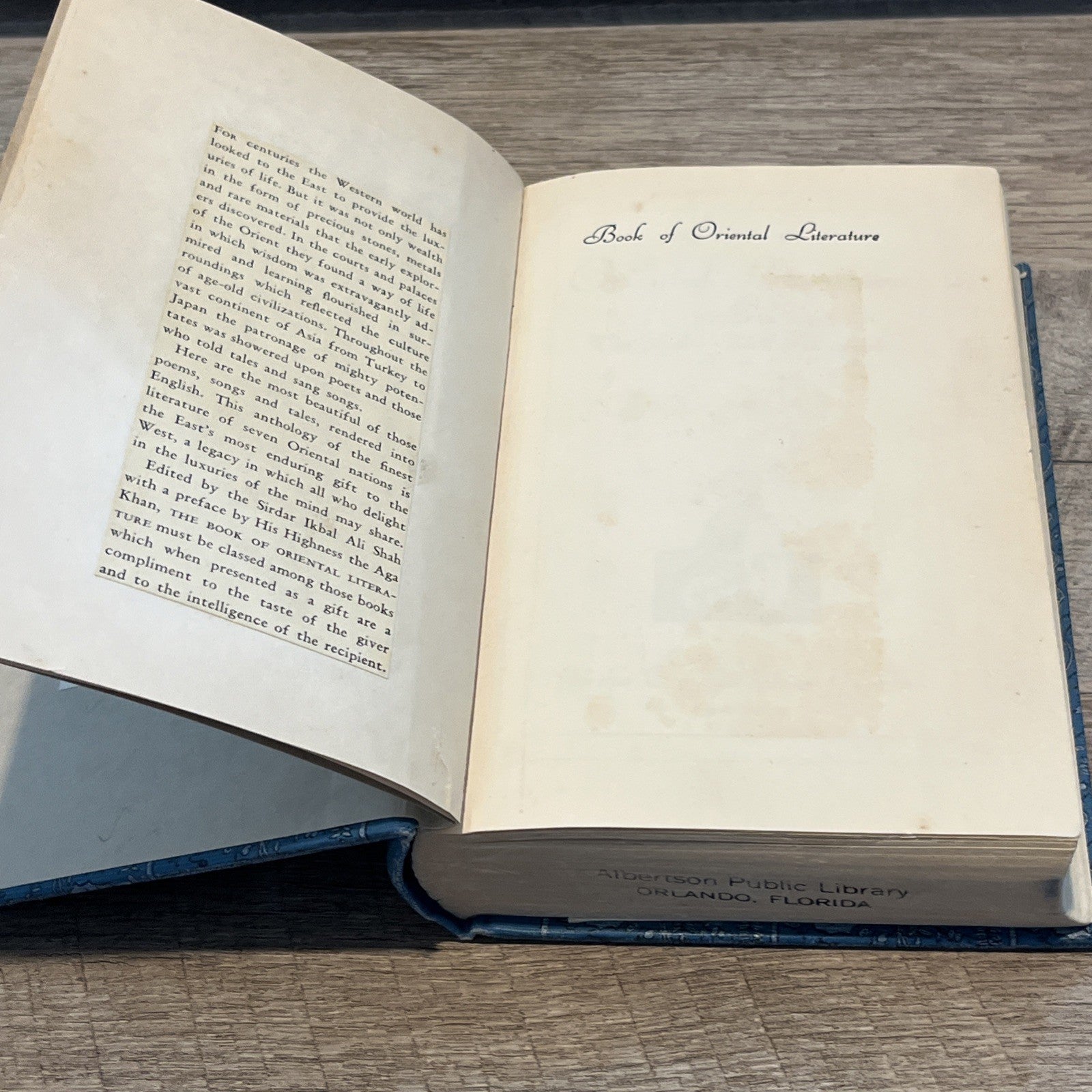 The Book of Oriental Literature - Edited by The Sirdar Ikbal Ali Shah 1938