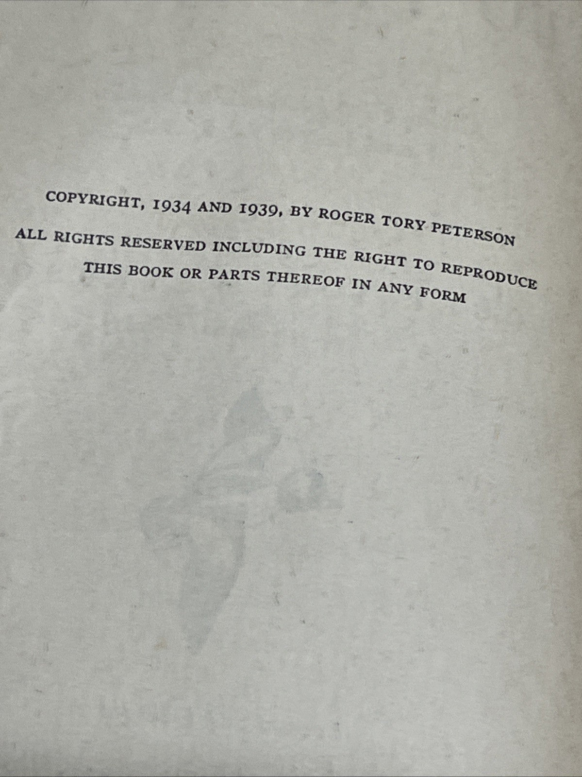 A Field Guide to the Birds by Roger Tory Peterson Second  1939 Acceptable Cond