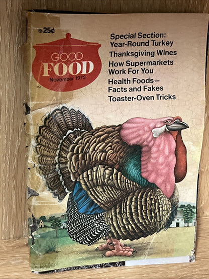 GOOD FOOD Vintage Magazine Recipes Turkey, Miracle Meal,weightlos 1973/1974/1986