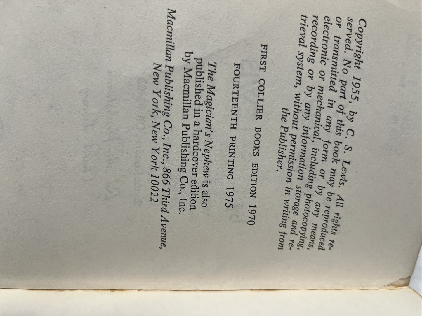 C. S. Lewis The Chronicles Of Narnia  Book  1, 2, 3, 5, & 6 Collier Books 1970s