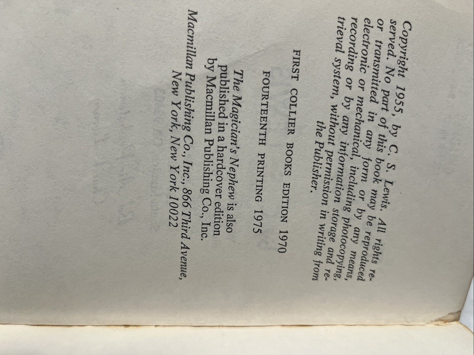 C. S. Lewis The Chronicles Of Narnia  Book  1, 2, 3, 5, & 6 Collier Books 1970s