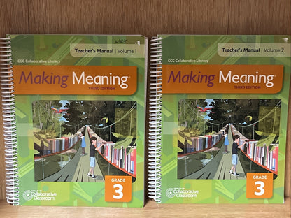 Making Meaning Grade 3 Teachers Manual Vol 1 & 2 Collaborative Literacy