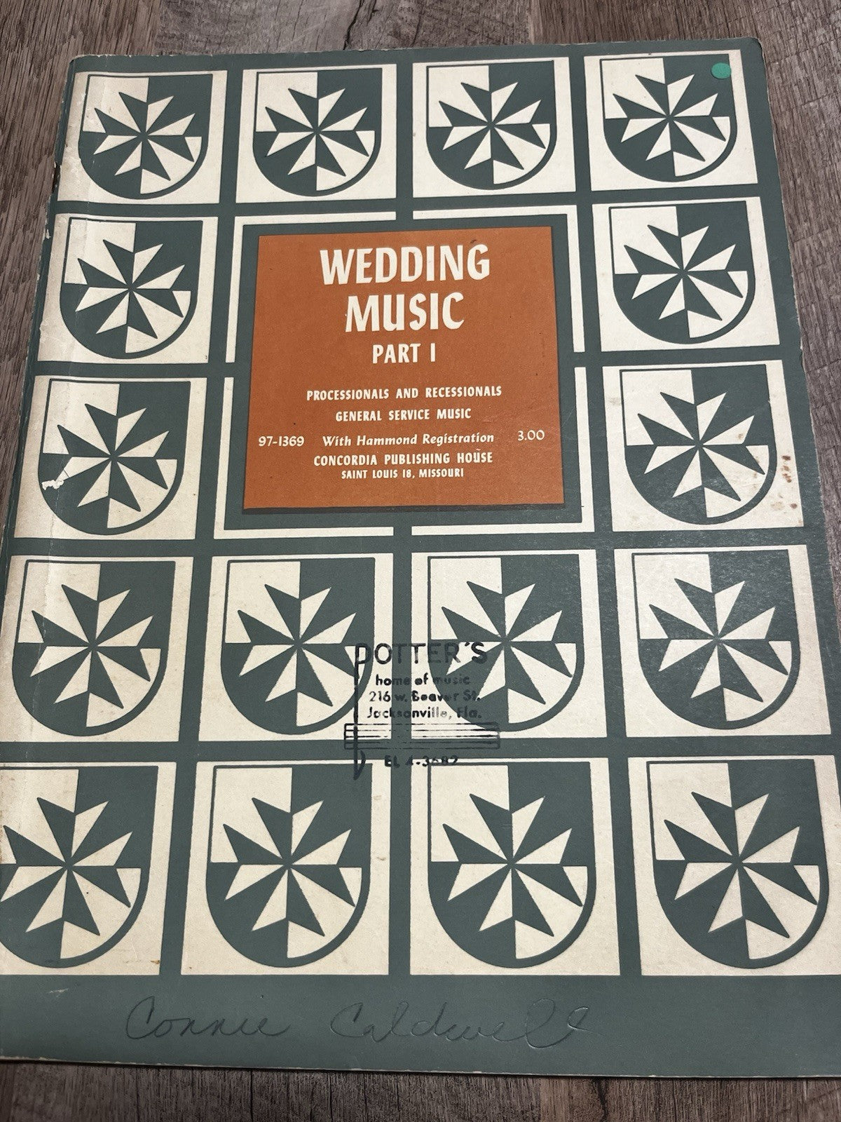 Wedding Music Part 1 Song Book :Processional & Recessionals…. 1952