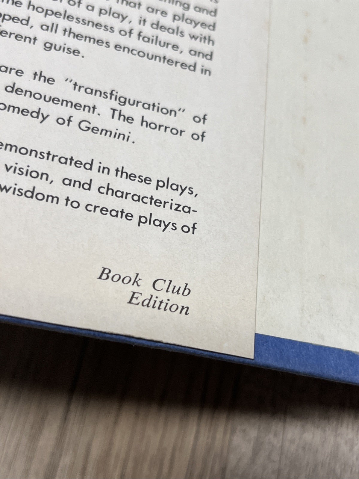 TWO PLAYS BY Albert Innaurato - GEMINI THE TRANSFIGURATION OF BENNO BLIMPIE 1978