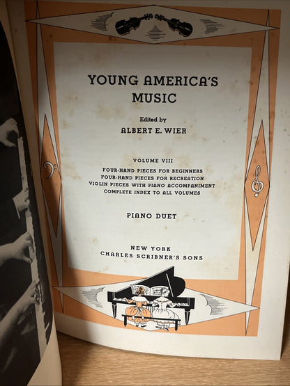 Young America's Music Vol II & V III Lot 2 Music Book Albert E Weir 1950