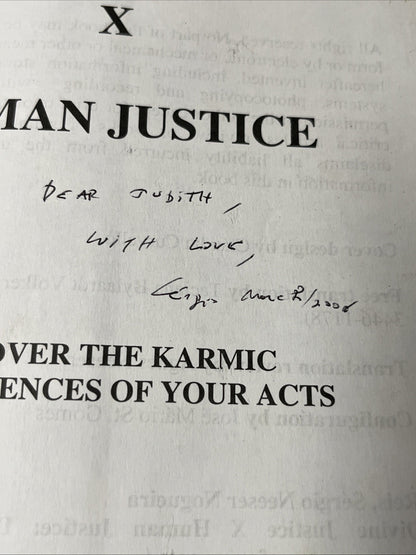 Divine Justice X Human Justice By Sergio Nogueira Reis SIGNED COPY 2001