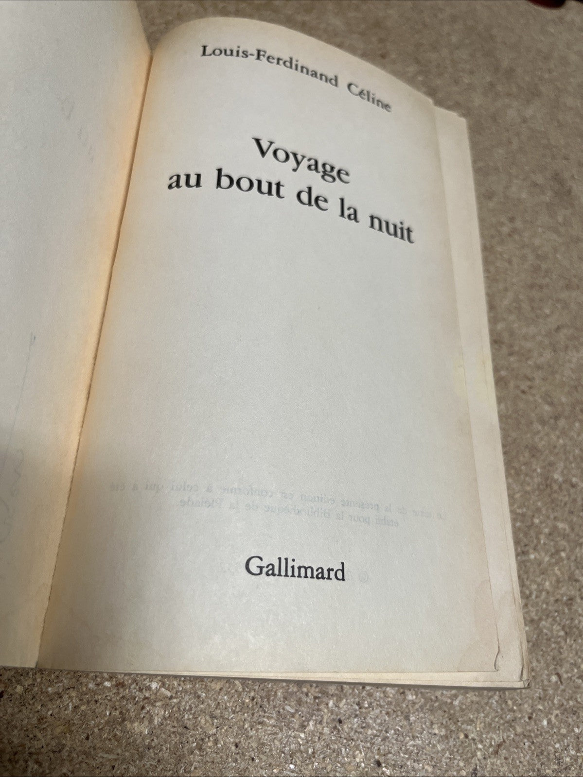 Louis-Ferdinand Celine Voyage au bout de la nuit (Paperback) French Edition