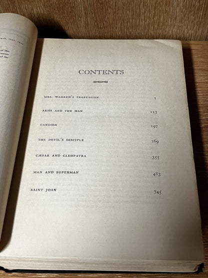 Bernard Shaw Seven Plays Vintage Hardcover NoDJ