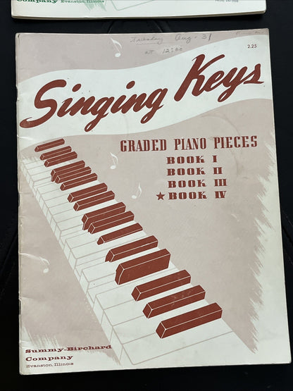 Singing Keys Graded Piano Pieces Book 3 and 5  ( 1946 / 1947 )