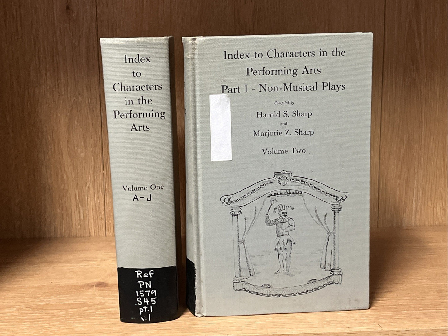 Index to Characters in the Performing Arts Vol 1 - 2 HAROLD S sharp, MARJORIE Z