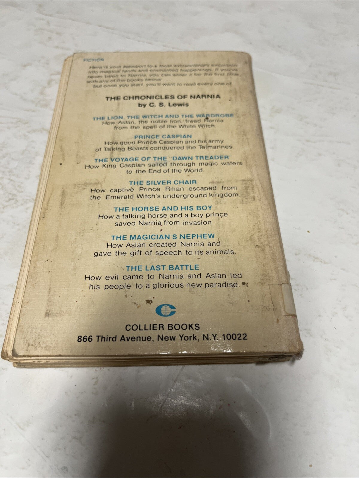 C. S. Lewis The Chronicles Of Narnia  Book  1, 2, 3, 5, & 6 Collier Books 1970s