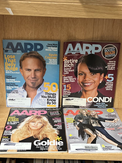 Lot of 4   AARP Magazine Back Issues 2005-2007 /Mar/Apr/July/Agust/Sept/Oct/Nov