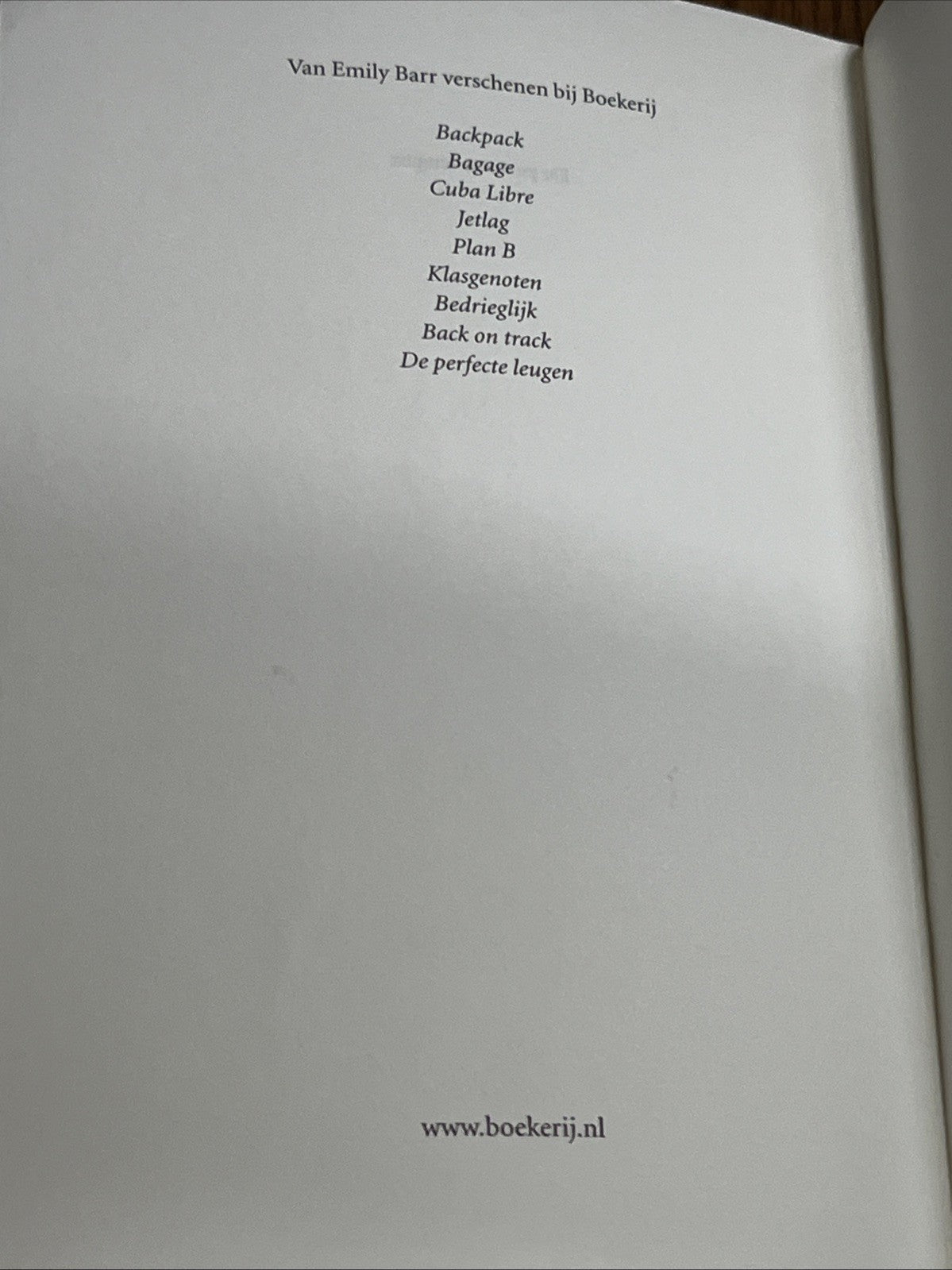 De perfecte leugen" (The Perfect Lie) by Emily Barr Dutch Edition