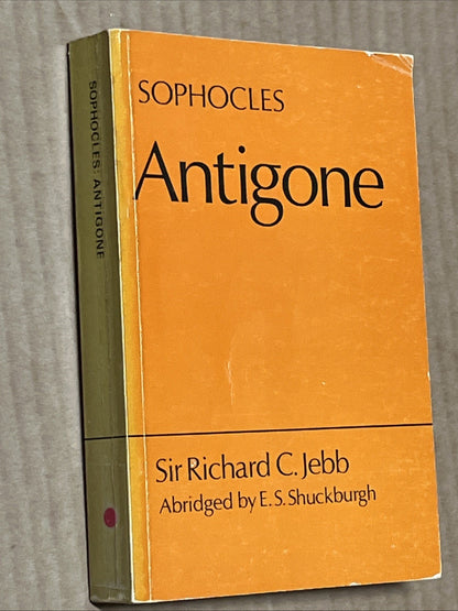 The Antigone of Sophocles,with A Commentary, By Sir Richard C Jebb By E.S 1982