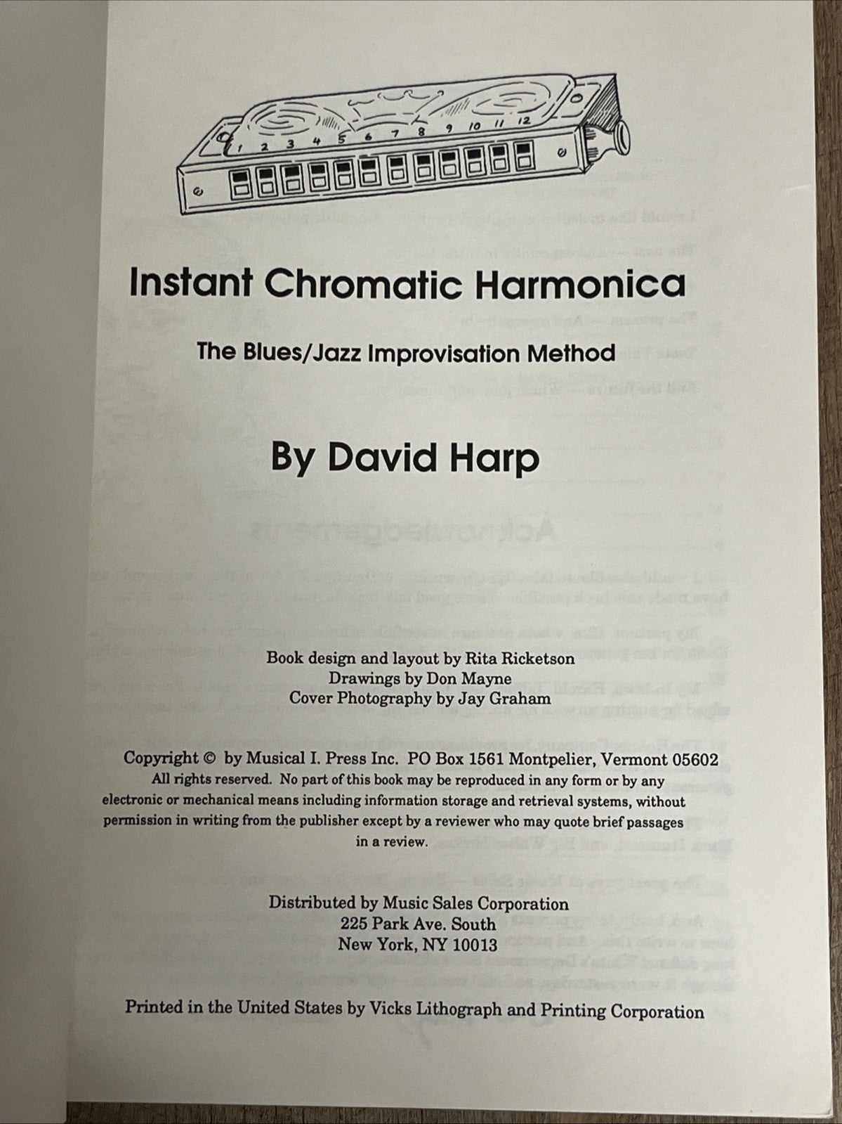Instant Chromatic Harmonica : The Blues/Jazz Improvisation Method By David Harp