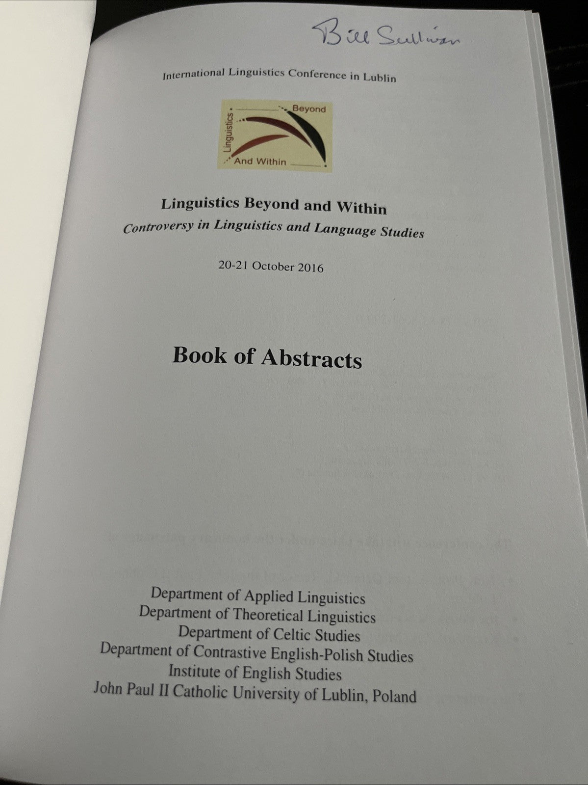 Linguistics Beyond And Within 2016 Instructional Lin conference held in Lublin