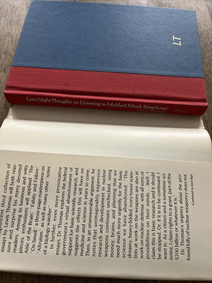 Late Night Thoughts on Listening to Mahler's Ninth Symphony by Lewis Thomas 1983