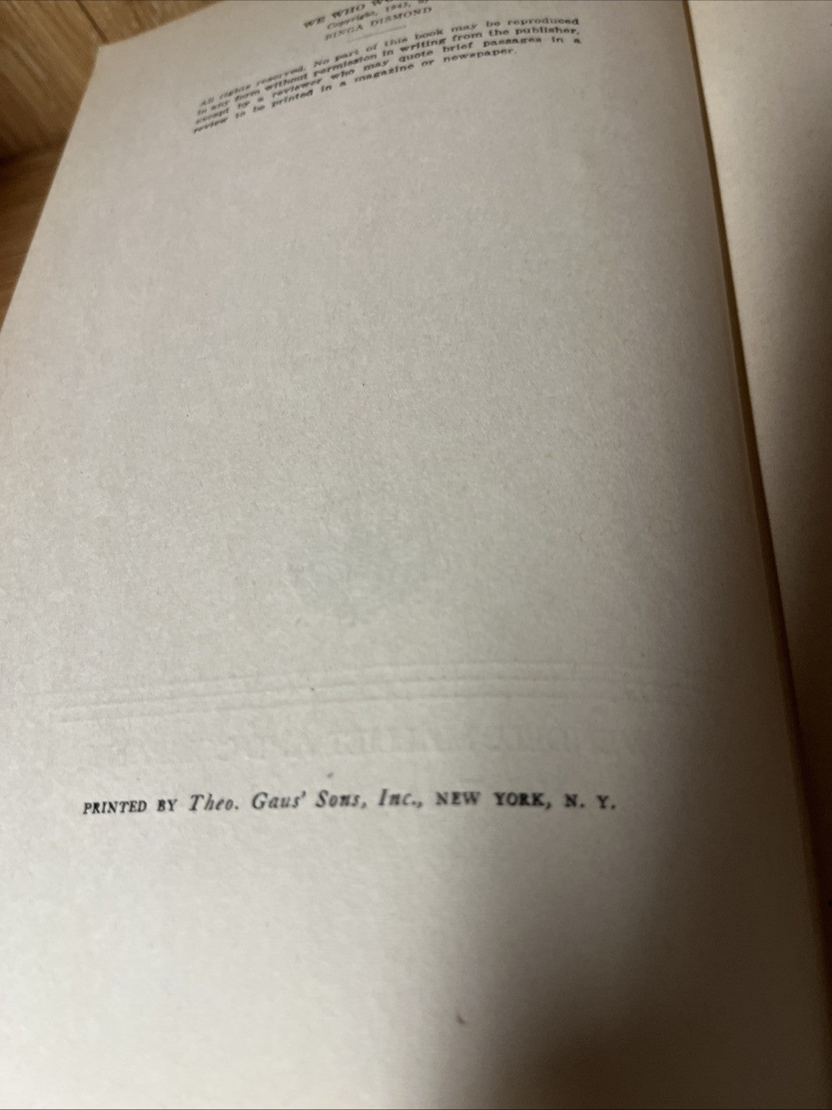 WE WHO WOULD DIE 1st Ed INSCRIBED & SIGNED COPY BY BINGA DISMOND - ILLUSTRATION