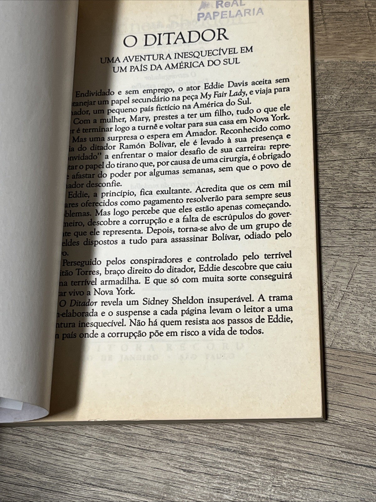 O DITADOR SIDNEY SHELDON PORTUGUESE EDITION 