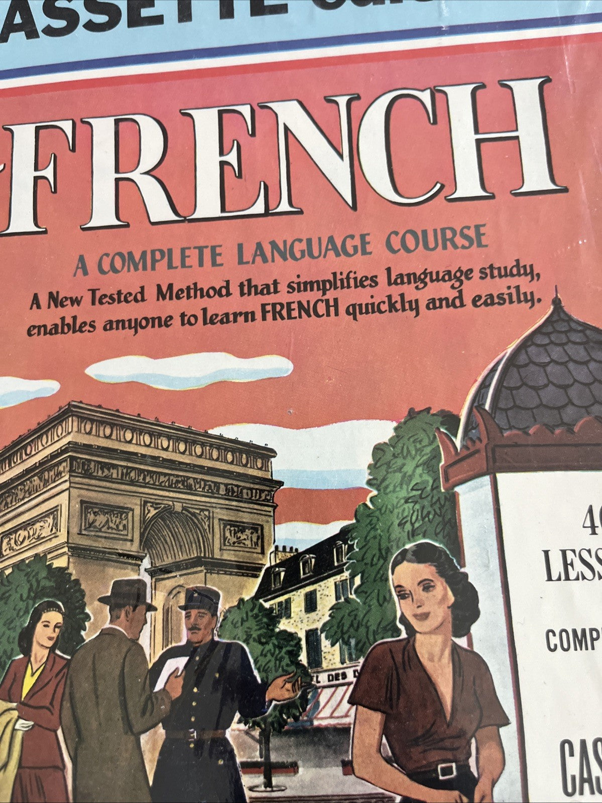 LIVING FRENCH Cassette Edition Complete Language Course 40 Lessons, 2 Cassettes