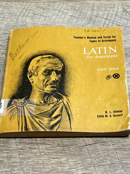 Teacher’s Manual And Script For Tapes To Accompany LATIN for Americans 1st Book