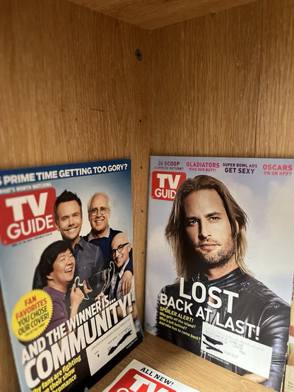 Lot of 30 TV Guide Magazine Issues 1999/2005/2006/2007/2008/2009/2010/2011/2012
