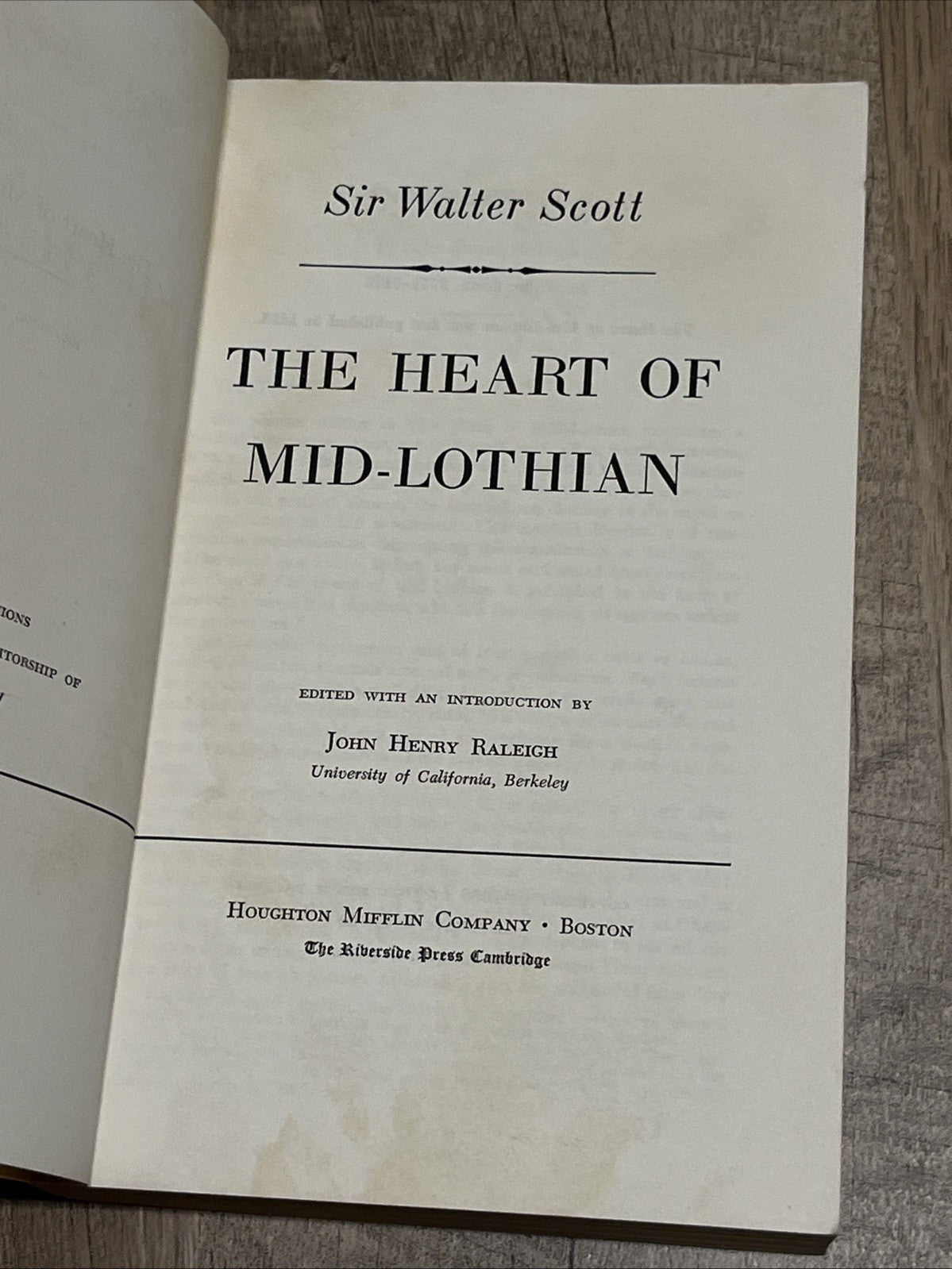 Sir Walter Scott THE HEART OF MIDLOTHIAN Early Printing 1966