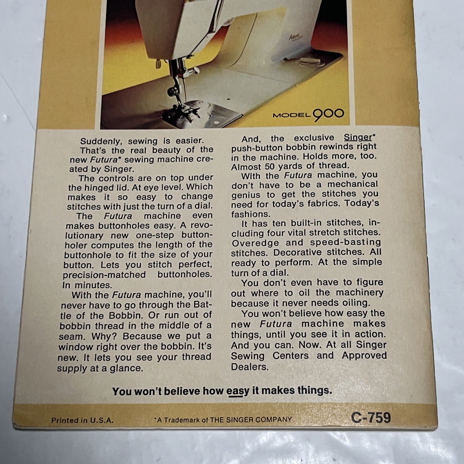 Singer How To Fit Patterns Booklet Vintage Pamphlet (1974)