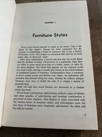 Audel - UPHOLSTERING by James E. Brumbaugh (1972; HC Book) Illustrated