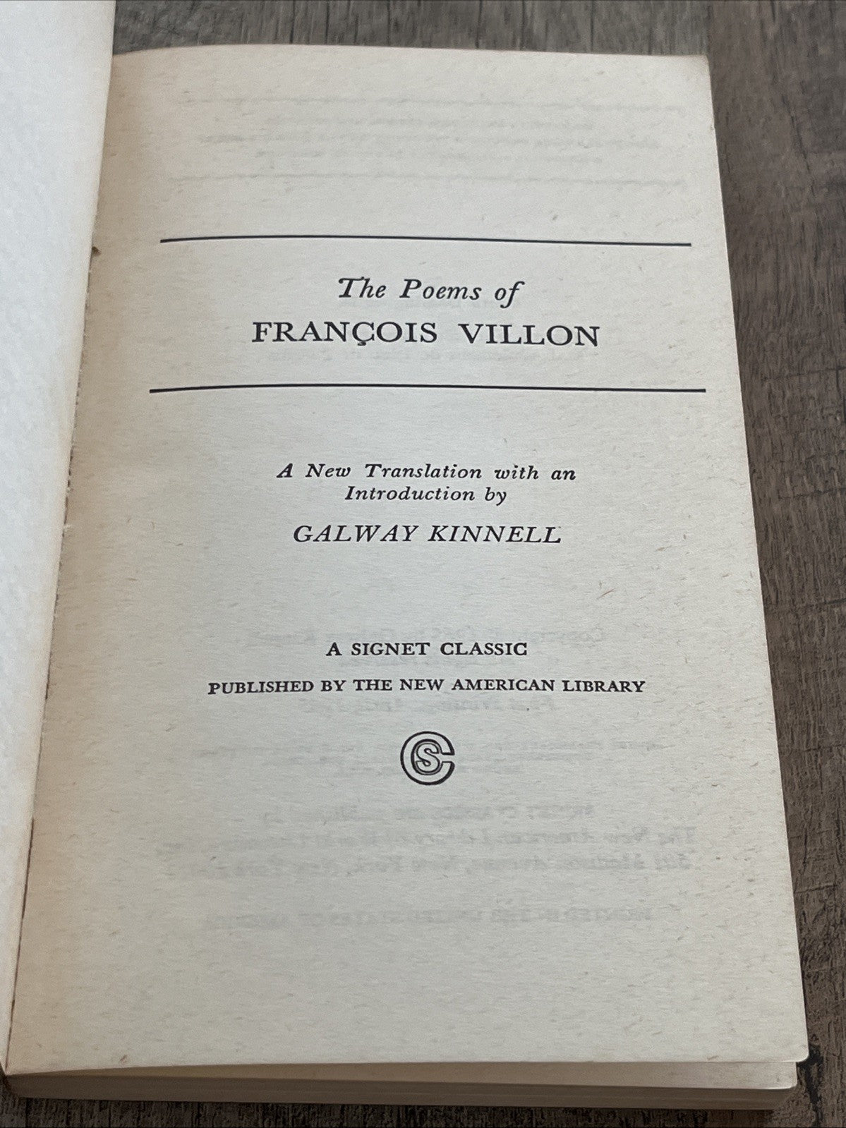 The Poems Of Francois Villon French - English edition 1965 (2d)