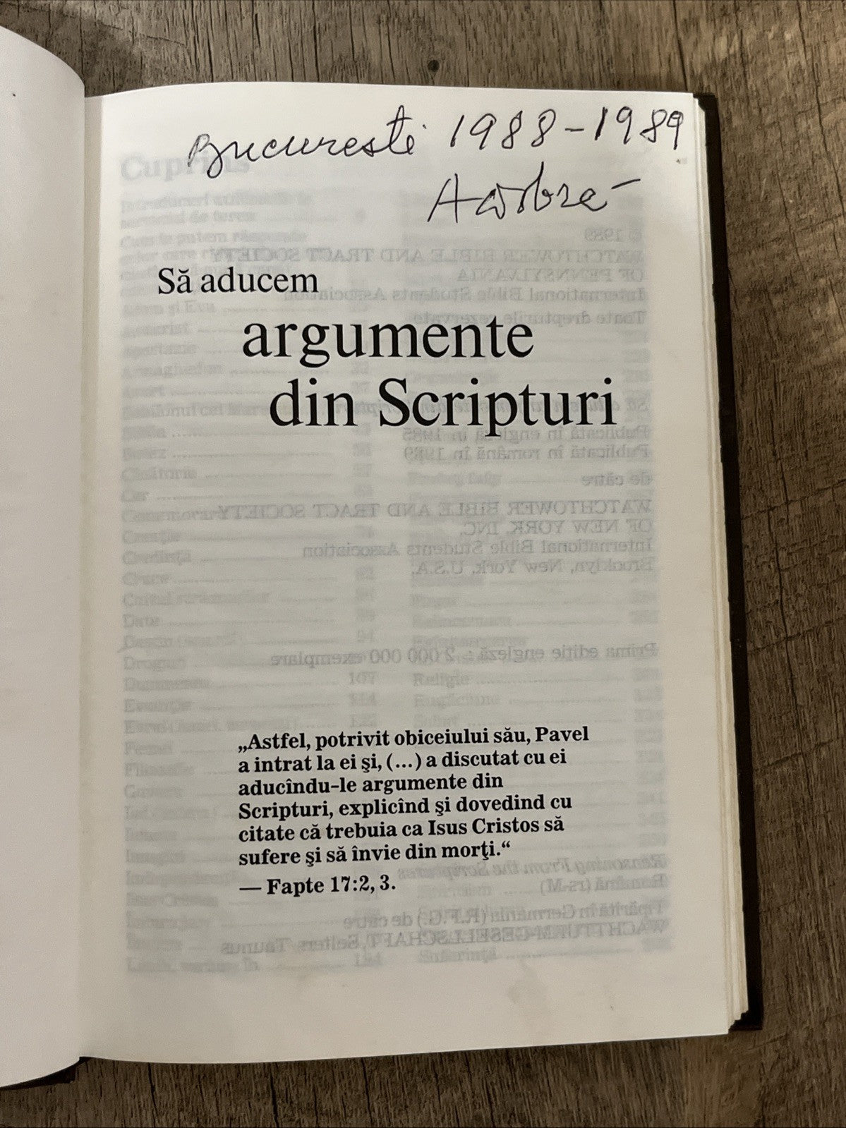 Sa aducem argumente din Scripturi