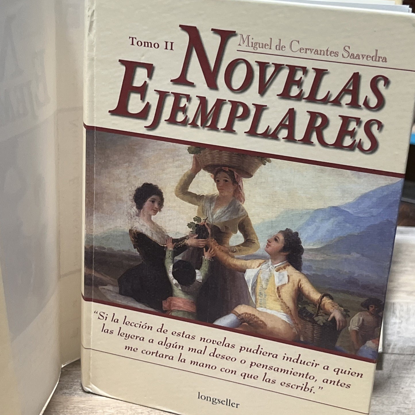 Novelas Ejemplares Hardcover Miguel de Cervantes Tomo 1 y 2  (7 y 8 ) 2001