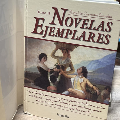 Novelas Ejemplares Hardcover Miguel de Cervantes Tomo 1 y 2  (7 y 8 ) 2001