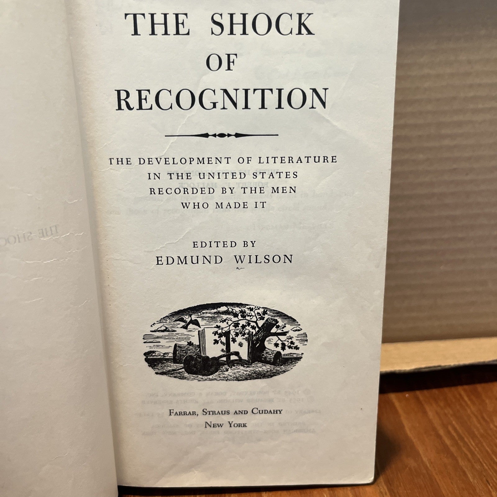 The Shock Of Recognition By Edmund Wilson (1955) Ex Lib