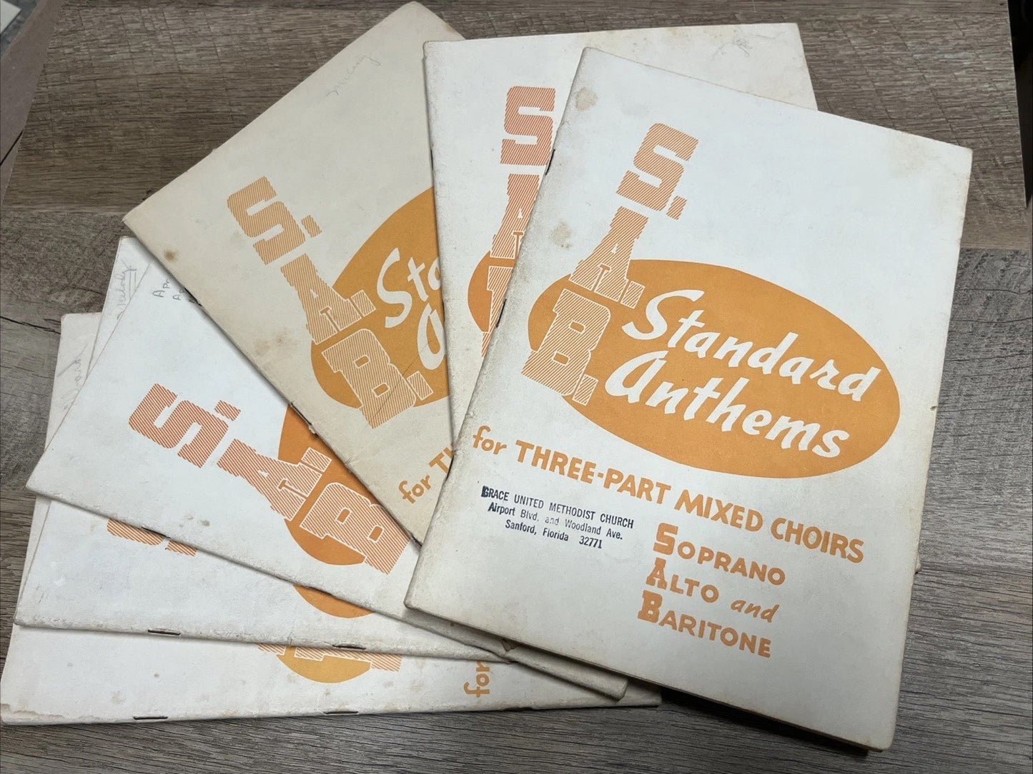Lot 6 SAB Standard Anthems for Three Part Mixed Choirs Soprano, Alto & Baritone