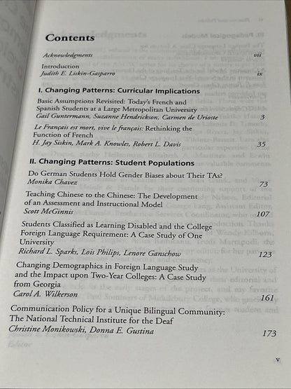 Patterns and Policies :The Changing Demographics of Foreign Language Instruction