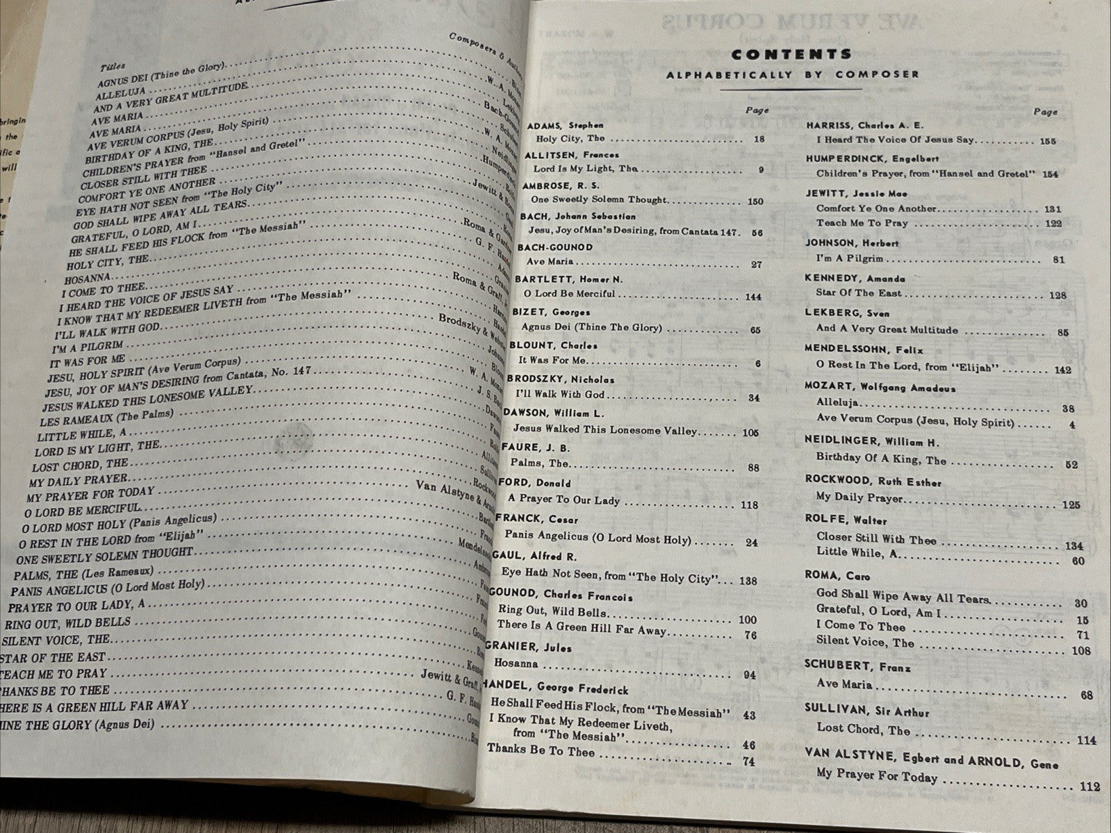 Vintage Sheet Music 41 Sacred Songs with PIANO Or ORGAN 1958