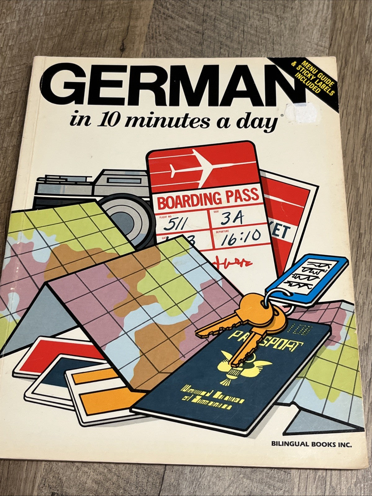 German in Ten Minutes a Day by Kristine K. Kershul 1987 Bilingual Book