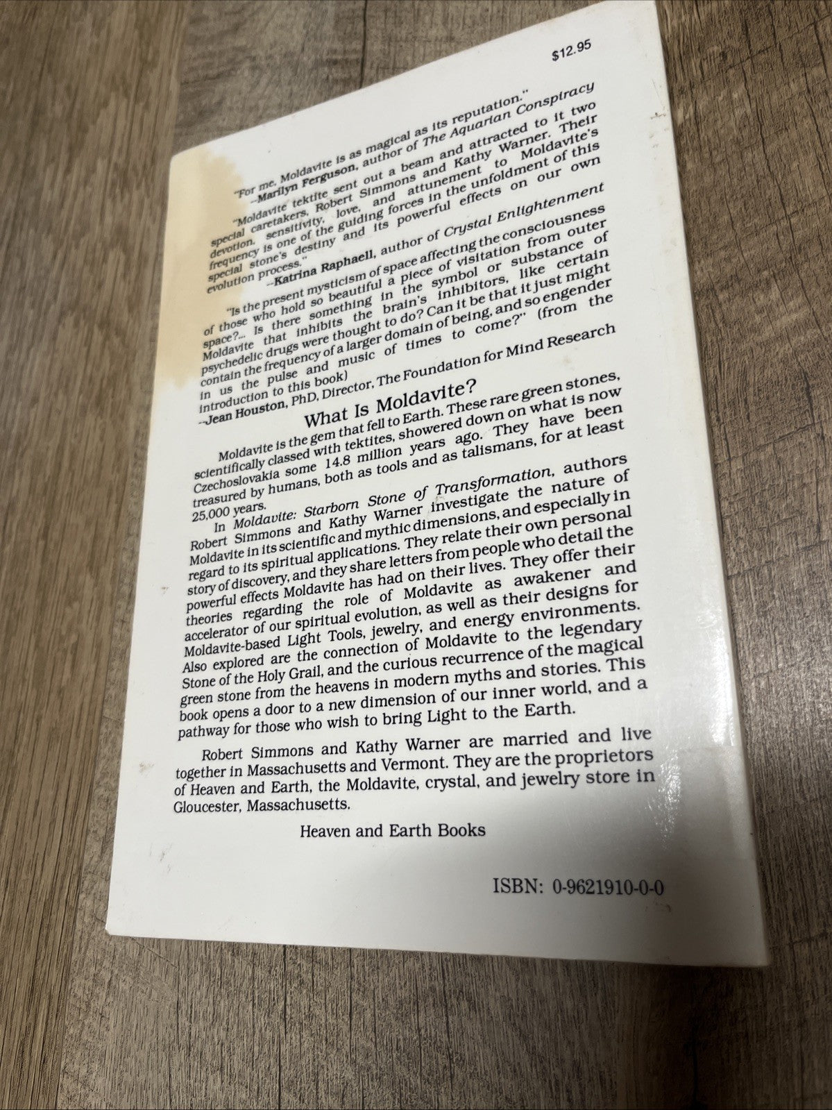 Moldavite: Starborn Stone of Transformation by Simmons & Warner 2015 PB VG