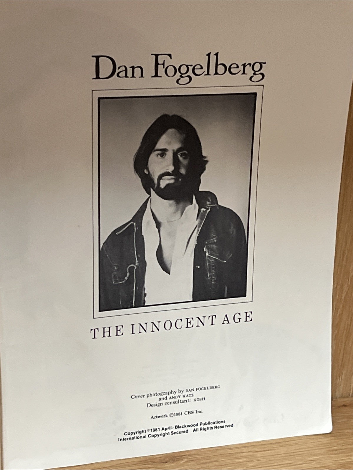 Dan Fogelberg, The Innocent Age,1981 Booklet Only