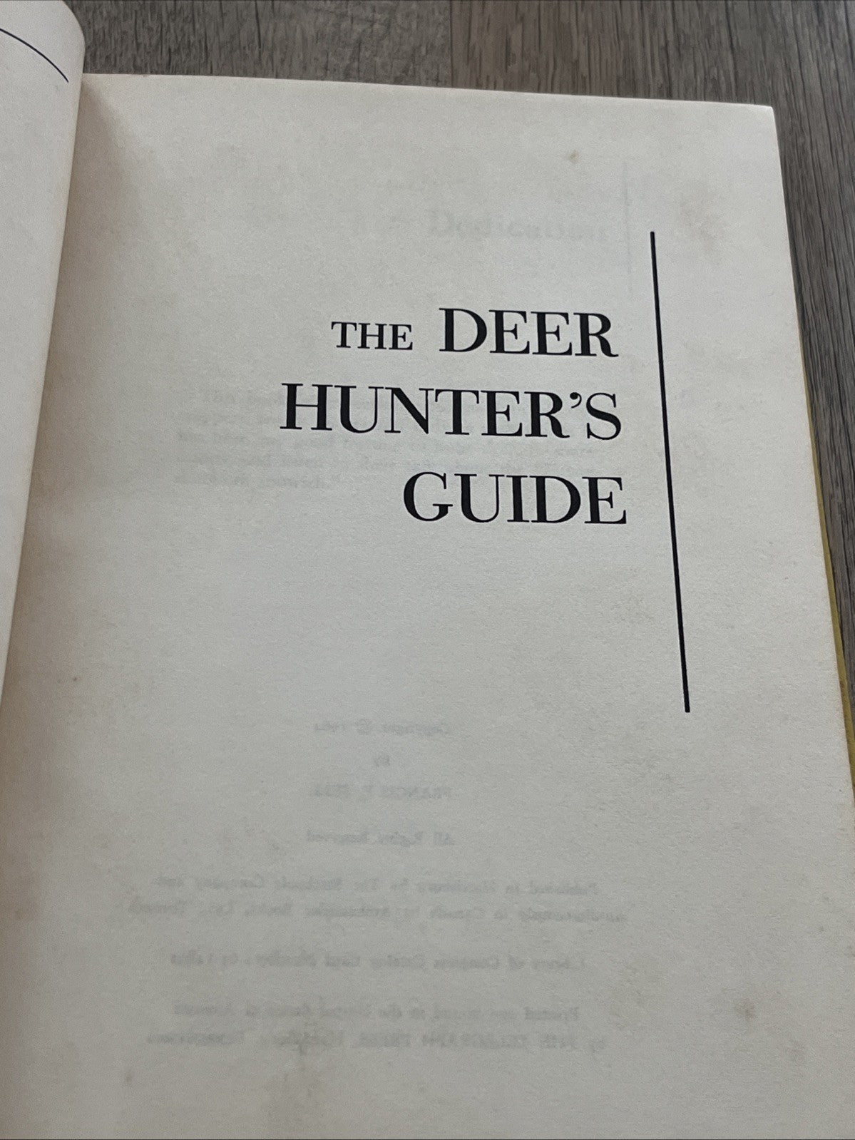 The Deer Hunter's Guide 1st Edition by Francis E. Sell 1964 Edition HC Book