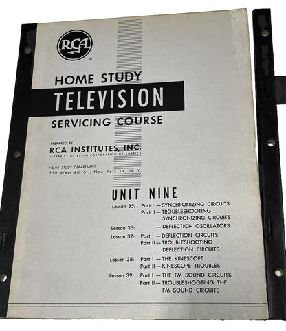 RCA Home Study Television Servicing Course, Unit Nine [1952]