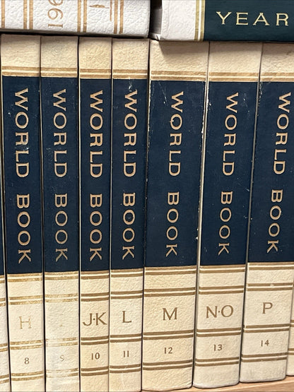 Vintage 1961 World Book Encyclopedia Sets {Missing Vol 19} +Year book 1964-68